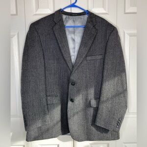 Stuart Hughes Wool Blazer Jacket Men’s Herringbone Two Button Gray India Sz 46 R